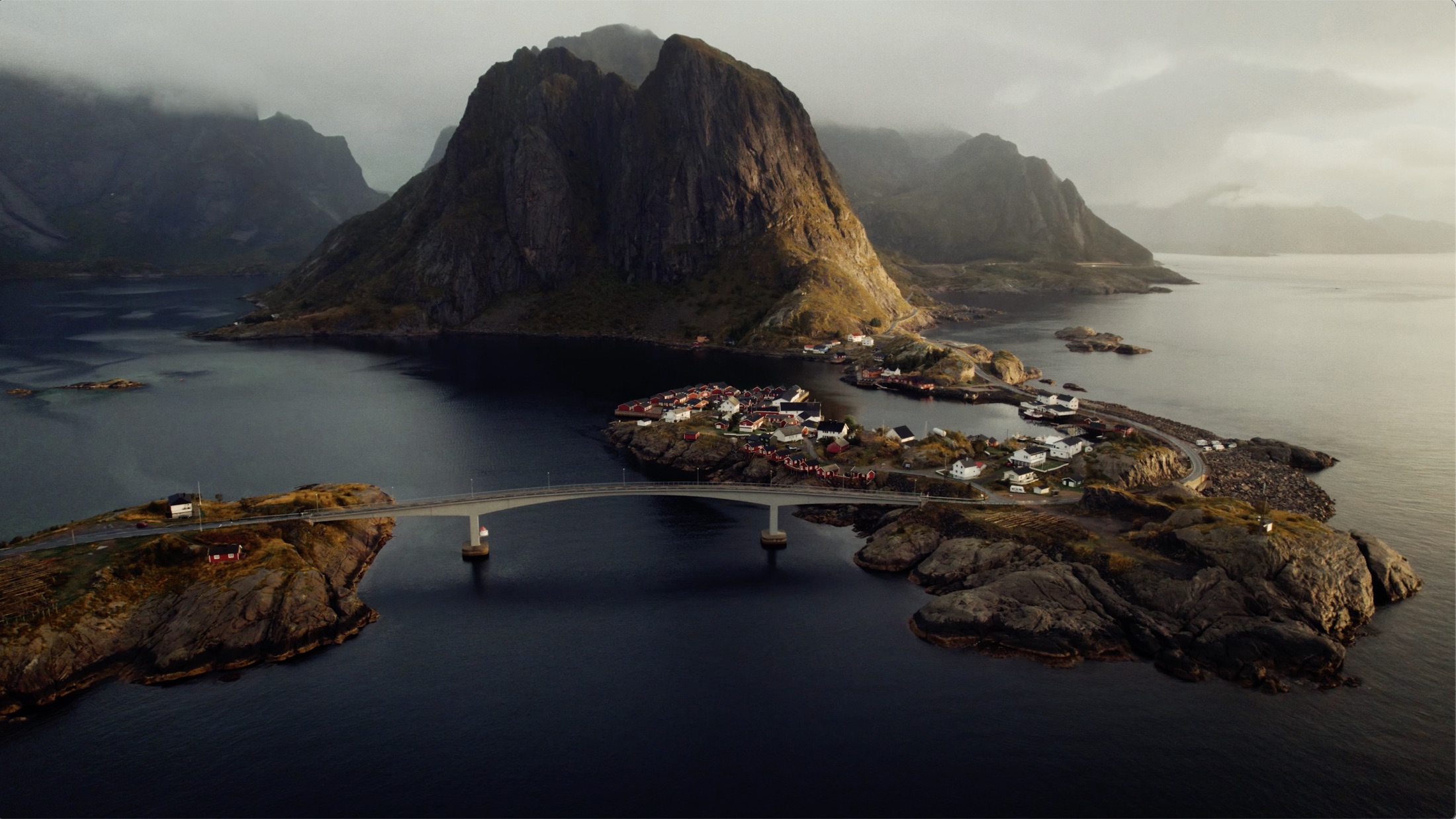 Fiord z lotu ptaka