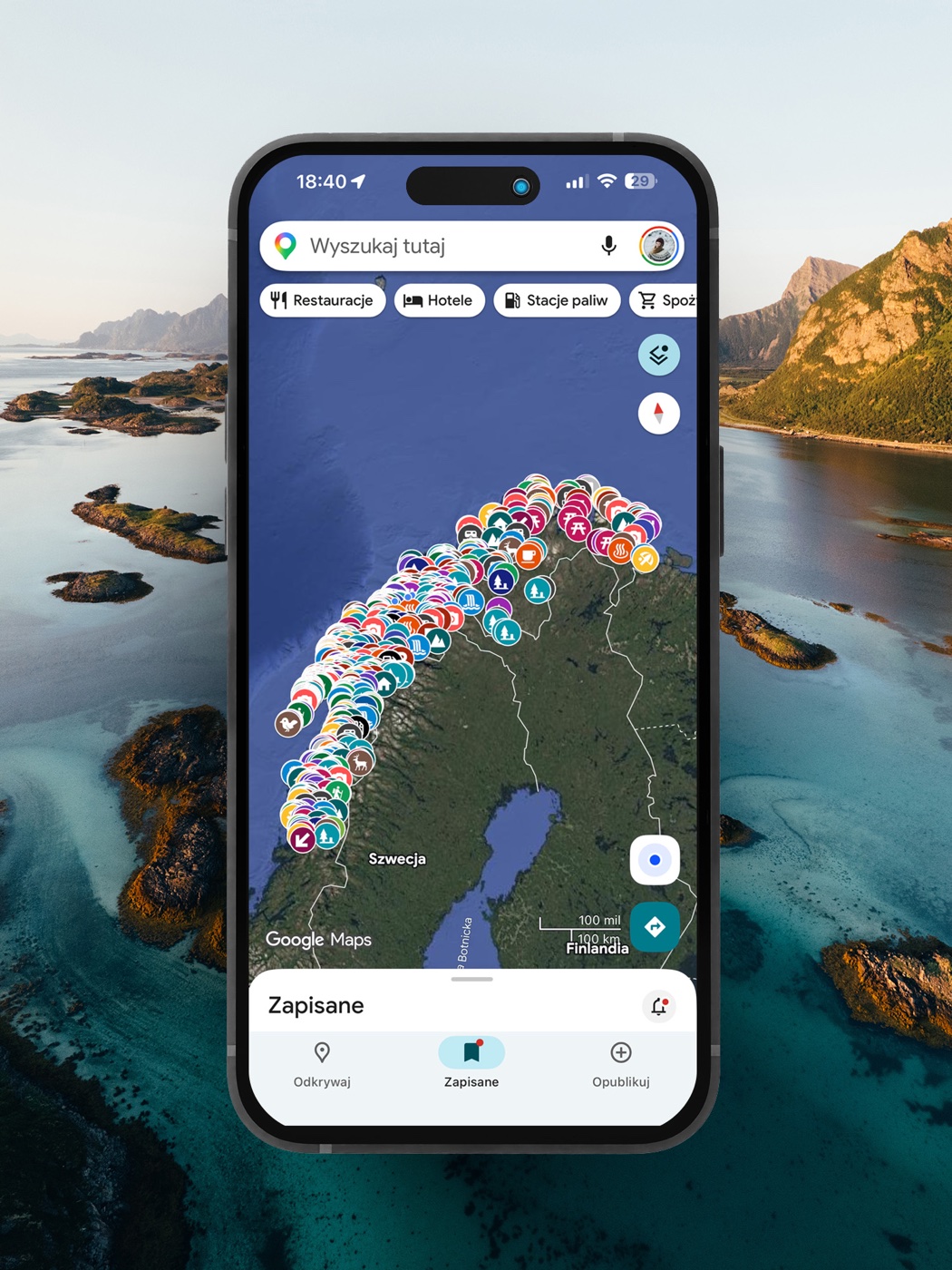 Mapa: Norwegia Północna